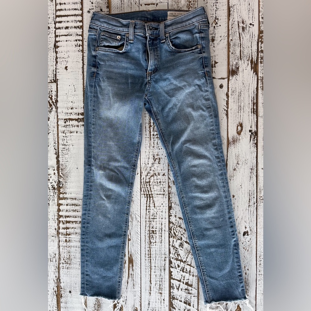 Rag & Bone Cate Skinny Ankle Jeans in Clean Lilly Dale Wash